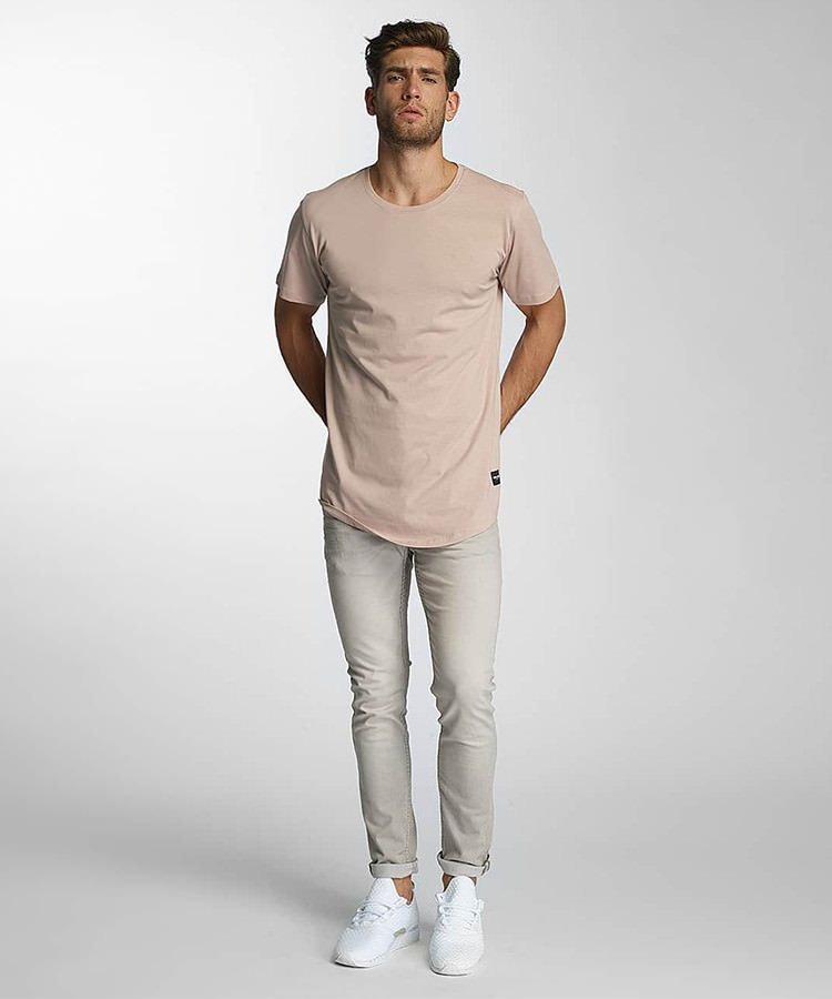 basic shirt roze grijs