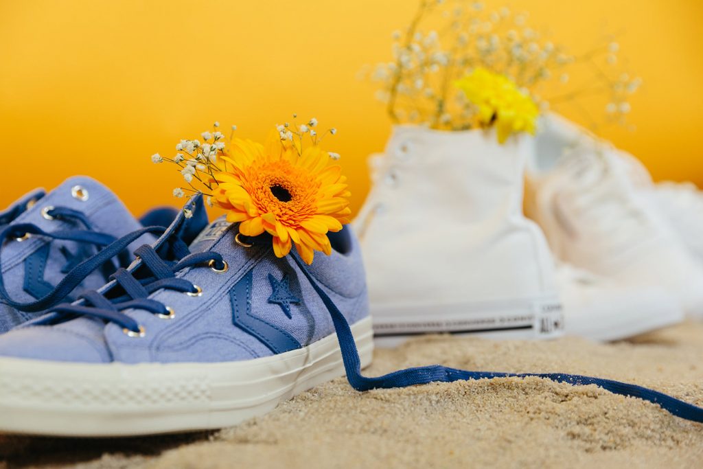 sneakers converse bloemen